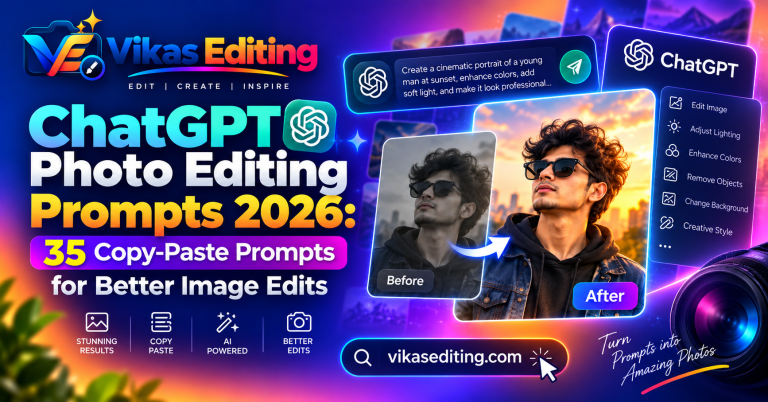 ChatGPT Photo Editing Prompts 2026 – 30+ Copy Paste Prompts for Realistic Image Edits