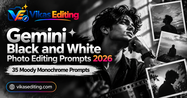 Gemini Black and White Photo Editing Prompts 2026: 35 Moody Monochrome Prompts
