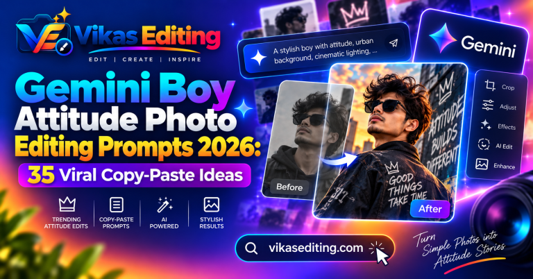 Gemini Boy Attitude Photo Editing Prompts 2026 – 30+ Viral Copy Paste Prompts