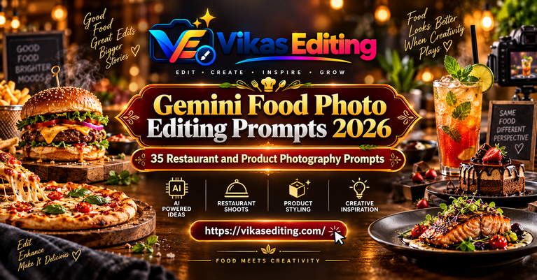 Gemini Food Photo Editing Prompts 2026 35 Restaurant and Product Photography Prompts